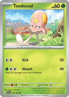 Toedscool 016/182 Common card from Paradox Rift