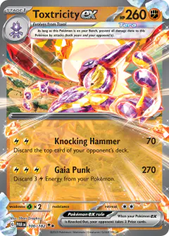 Toxtricity ex 100/182 Double Rare card from Paradox Rift