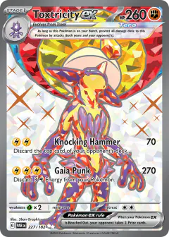 Toxtricity ex 227/182 Ultra Rare card from Paradox Rift