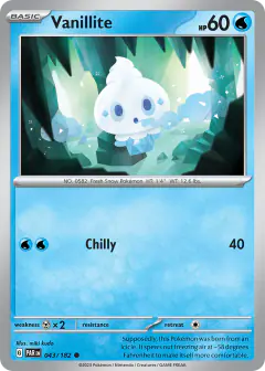 Vanillite 043/182 Common card from Paradox Rift