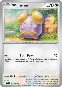 Whismur 148/182 Common card from Paradox Rift