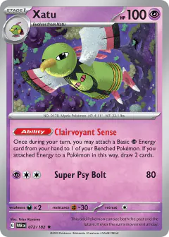 Xatu 072/182 Rare card from Paradox Rift