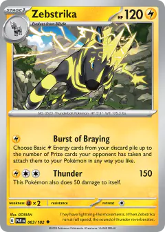 Zebstrika 063/182 Uncommon card from Paradox Rift