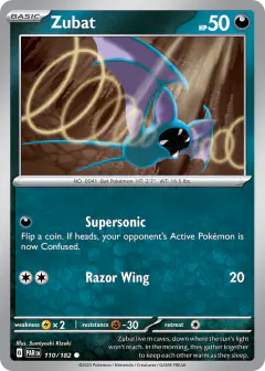 Zubat 110/182 Common card from Paradox Rift