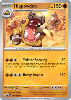 Hippowdon 040/088 Uncommon card from Perfect Order