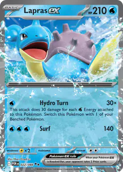 Lapras ex 022/088 Double Rare card from Perfect Order