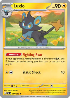 Luxio 027/088 Uncommon card from Perfect Order