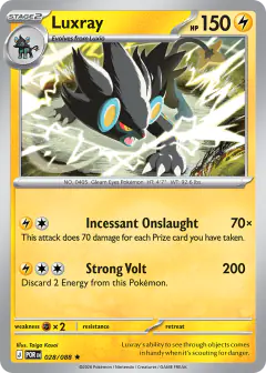 Luxray 028/088 Rare card from Perfect Order