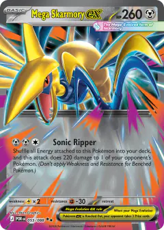 Mega Skarmory ex 055/088 Double Rare card from Perfect Order