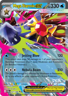 Mega Starmie ex 021/088 Double Rare card from Perfect Order