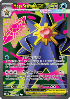 Mega Starmie ex 102/088 Ultra Rare card from Perfect Order