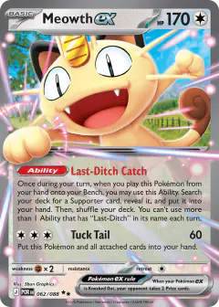 Meowth ex 062/088 Double Rare card from Perfect Order