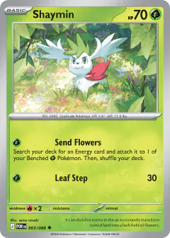 Shaymin 003/088 Uncommon card from Perfect Order