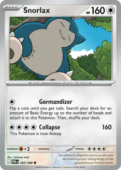 Snorlax 063/088 Common card from Perfect Order