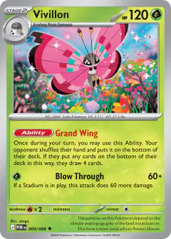 Vivillon 009/088 Uncommon card from Perfect Order