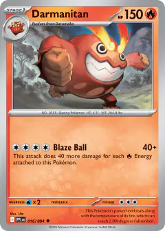 Darmanitan 016/94 Uncommon card from Phantasmal Flames