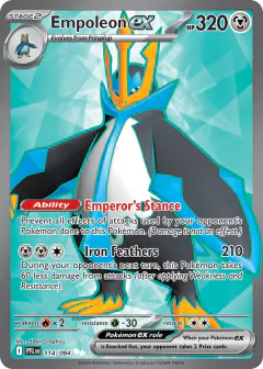 Empoleon ex 114/94 Ultra Rare card from Phantasmal Flames