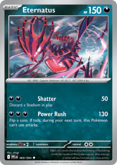 Eternatus 069/94 Uncommon card from Phantasmal Flames