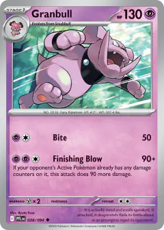 Granbull 038/94 Uncommon card from Phantasmal Flames