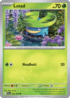 Lotad 005/94 Common card from Phantasmal Flames