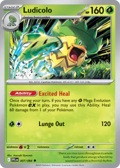 Ludicolo 007/94 Uncommon card from Phantasmal Flames