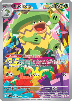 Ludicolo 095/94 Illustration Rare card from Phantasmal Flames