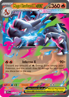 Mega Charizard X ex 013/94 Double Rare card from Phantasmal Flames