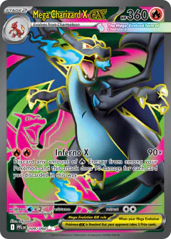 Mega Charizard X ex 109/94 Ultra Rare card from Phantasmal Flames