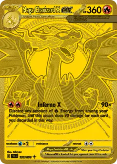 Mega Charizard X ex 130/94 Mega Hyper Rare card from Phantasmal Flames