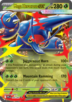 Mega Heracross ex 004/94 Double Rare card from Phantasmal Flames