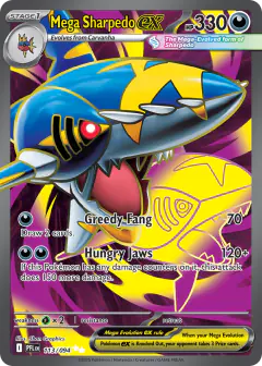 Mega Sharpedo ex 113/94 Ultra Rare card from Phantasmal Flames