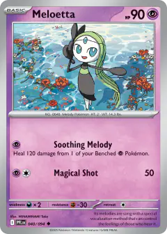 Meloetta 040/94 Uncommon card from Phantasmal Flames