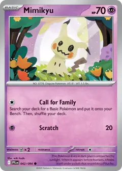 Mimikyu 042/94 Common card from Phantasmal Flames
