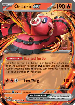 Oricorio ex 018/94 Double Rare card from Phantasmal Flames