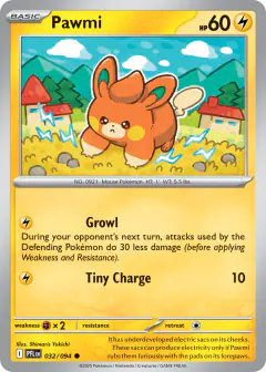 Pawmi 032/94 Common card from Phantasmal Flames