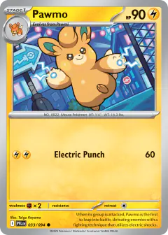 Pawmo 033/94 Common card from Phantasmal Flames