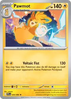Pawmot 034/94 Rare card from Phantasmal Flames
