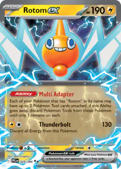 Rotom ex 029/94 Double Rare card from Phantasmal Flames