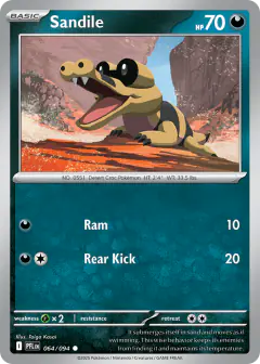 Sandile 064/94 Common card from Phantasmal Flames
