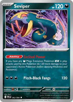 Seviper 062/94 Uncommon card from Phantasmal Flames