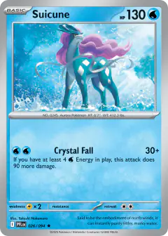 Suicune 026/94 Rare card from Phantasmal Flames
