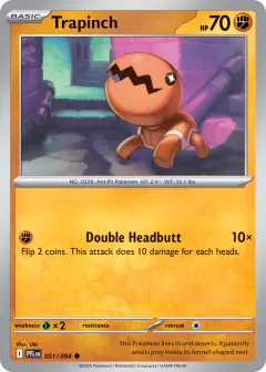 Trapinch 051/94 Common card from Phantasmal Flames