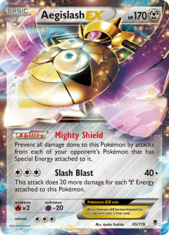 Aegislash-EX 65/119 Rare Holo EX card from Phantom Forces