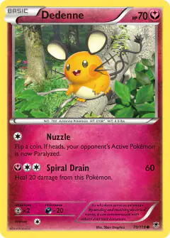 Dedenne 70/119 Common card from Phantom Forces