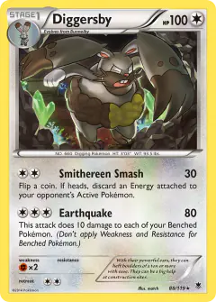 Diggersby 88/119 Rare card from Phantom Forces
