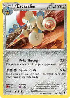 Escavalier 64/119 Rare card from Phantom Forces