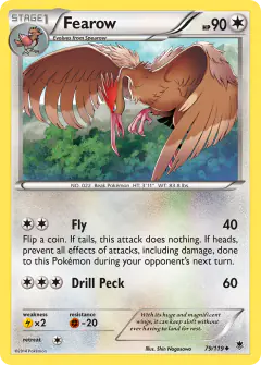 Fearow 79/119 Uncommon card from Phantom Forces