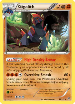 Gigalith 50/119 Rare Holo card from Phantom Forces
