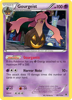 Gourgeist 45/119 Rare Holo card from Phantom Forces