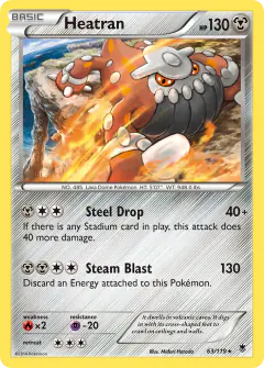 Heatran 63/119 Rare Holo card from Phantom Forces